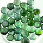 Tourmaline blue green cabochons 4mm round