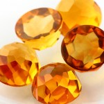 Citrine cabochon 8mm rose cut round