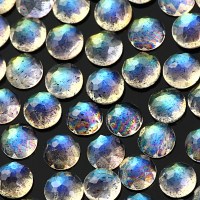 Labradorite AAA rose cut cabochon 3mm round