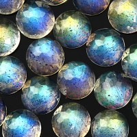 Labradorite AAA 4mm rose cut round cabochon