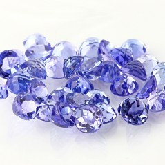 Tanzanite 4mm rose cut cabochon