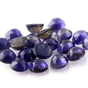6mm iolite rose cut round cabochon