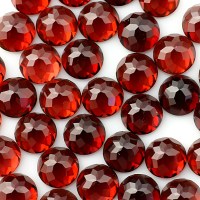 8mm GAR rose cut round cabochon