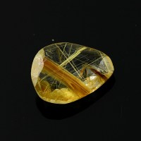 Joopy Gems gold rutilated quartz rose cut