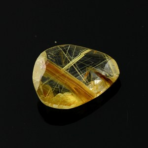 Joopy Gems gold rutilated quartz rose cut