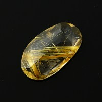 Joopy Gems golden rutilated quartz rose cut freeform
