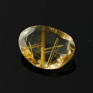 Joopy Gems golden rutile quartz rose cut freeform
