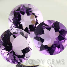 Joopy Gems Brazilian amethyst, 10mm brilliant cut round
