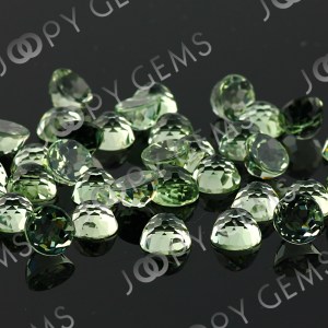 8mm green amethyst rose cut round