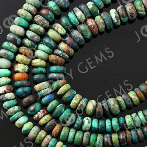 Joopy Gems Chrysocolla rondelle 7-8mm beads AB grade matt finish