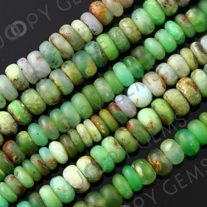 Joopy Gems Chrysoprase rondelle 7-8mm matt finish