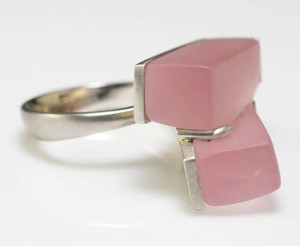 Engelken rose quartz white gold ring resize