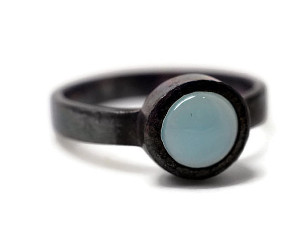 FifthHeaven pale blue chalcedony ring
