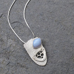 Leslie Zemeneck In a Blue Mood - Sterling Silver and Blue Chalcedony Pendant