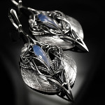 BartoszCiba silver and blue chalcedony earrings