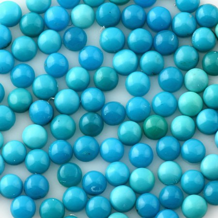 Joopy Gems 3mm turquoise cabochons