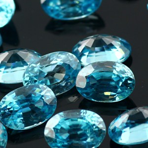 Joopy Gems blue zircon 6x4mm oval