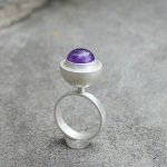 lsueszabo silver and amethyst ring