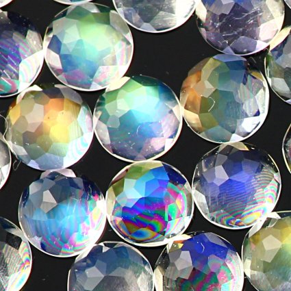 Joopy Gems rainbow moonstone 4mm rose cut cabochon, AAA grade