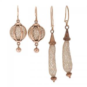 Victorian Mourning Drop Earrings with Gray Hair