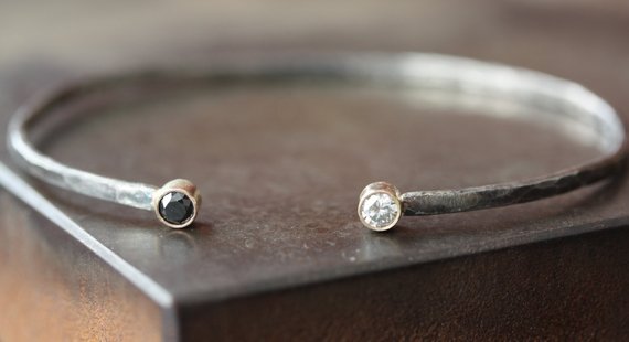 Lex Luxe black and white diamond bracelet