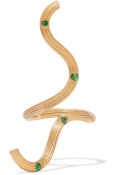 Pernille Lauridsen Wailani Gold and Tsavorite Ring, $595