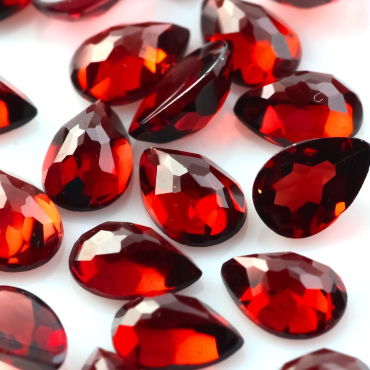 Almandine Garnet 6x4mm Rose Cut Round Cabochon