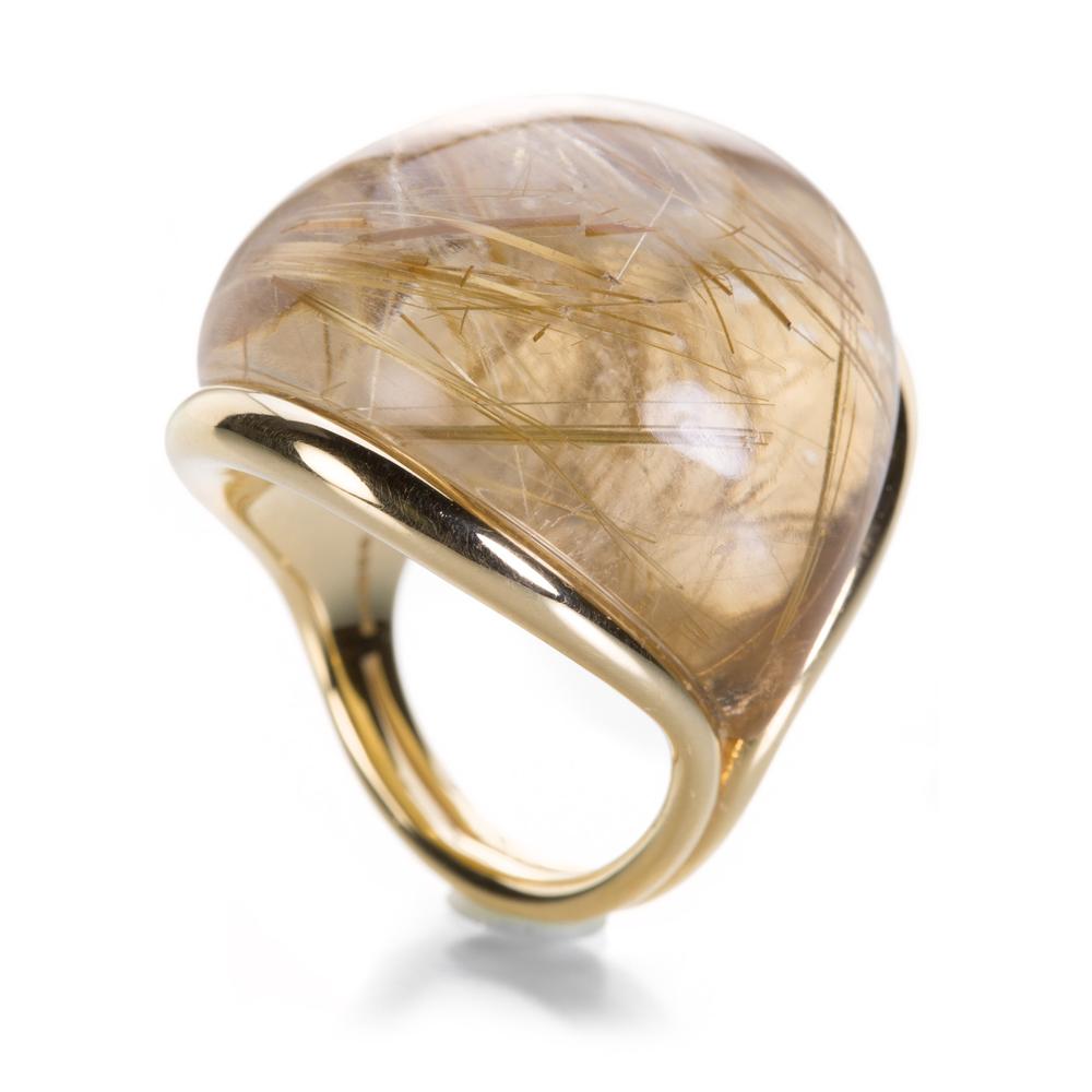 Fernando Jorge Rounded Rutilated Quartz Ring