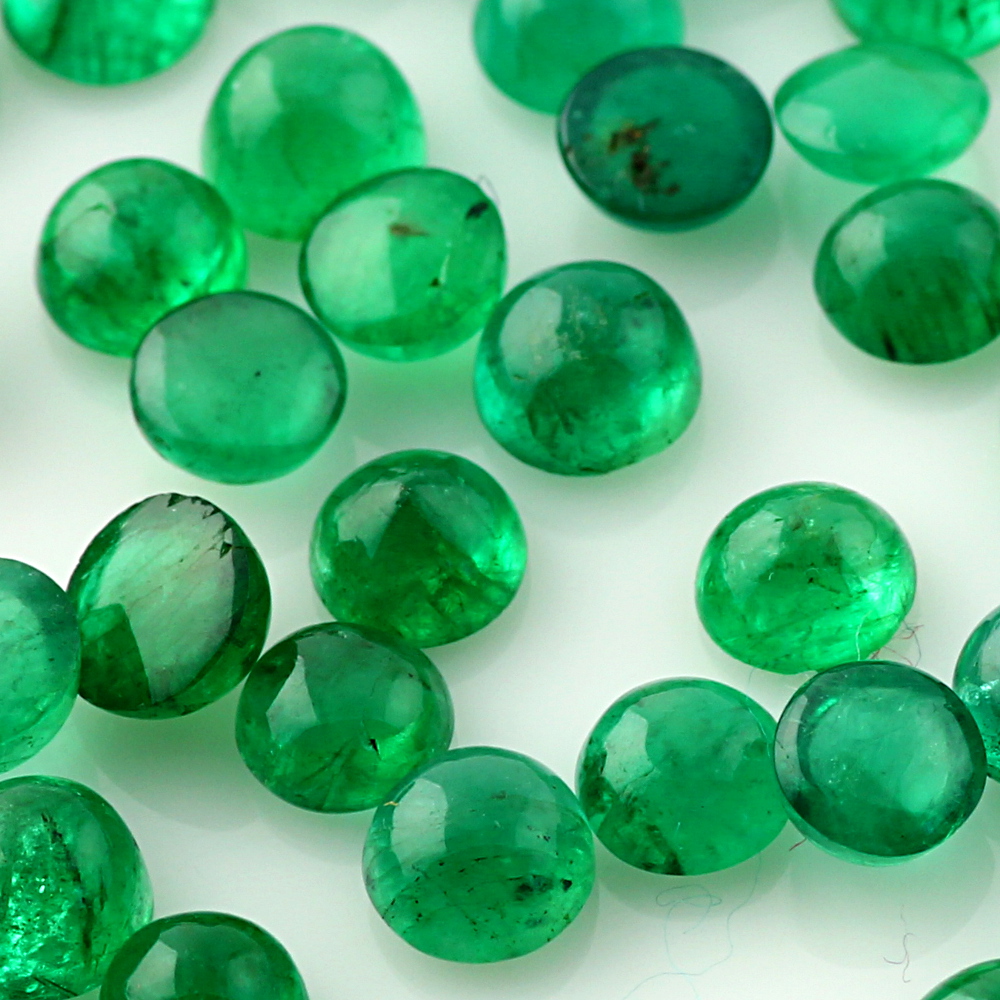 Joopy Gems Emerald Cabochon 4mm Round