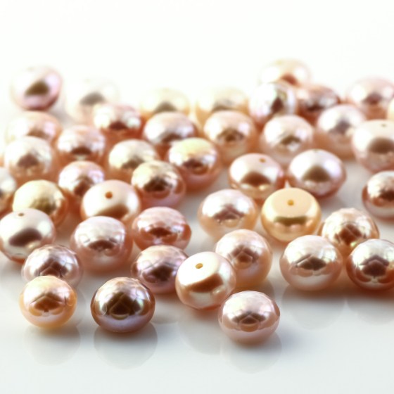Joopy Gems Rose Cut Purple Button Pearl 8mm