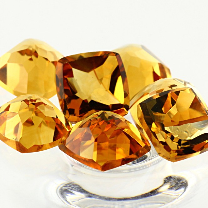 Joopy Gems Citrine Rose Cut Cabochon 8mm Square