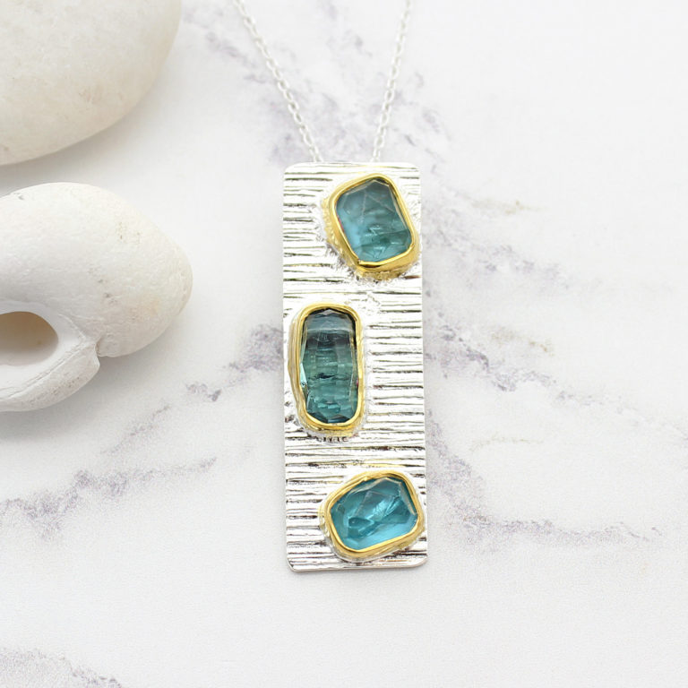 Poppy Jewellery Tourmaline and Apatite Pendant