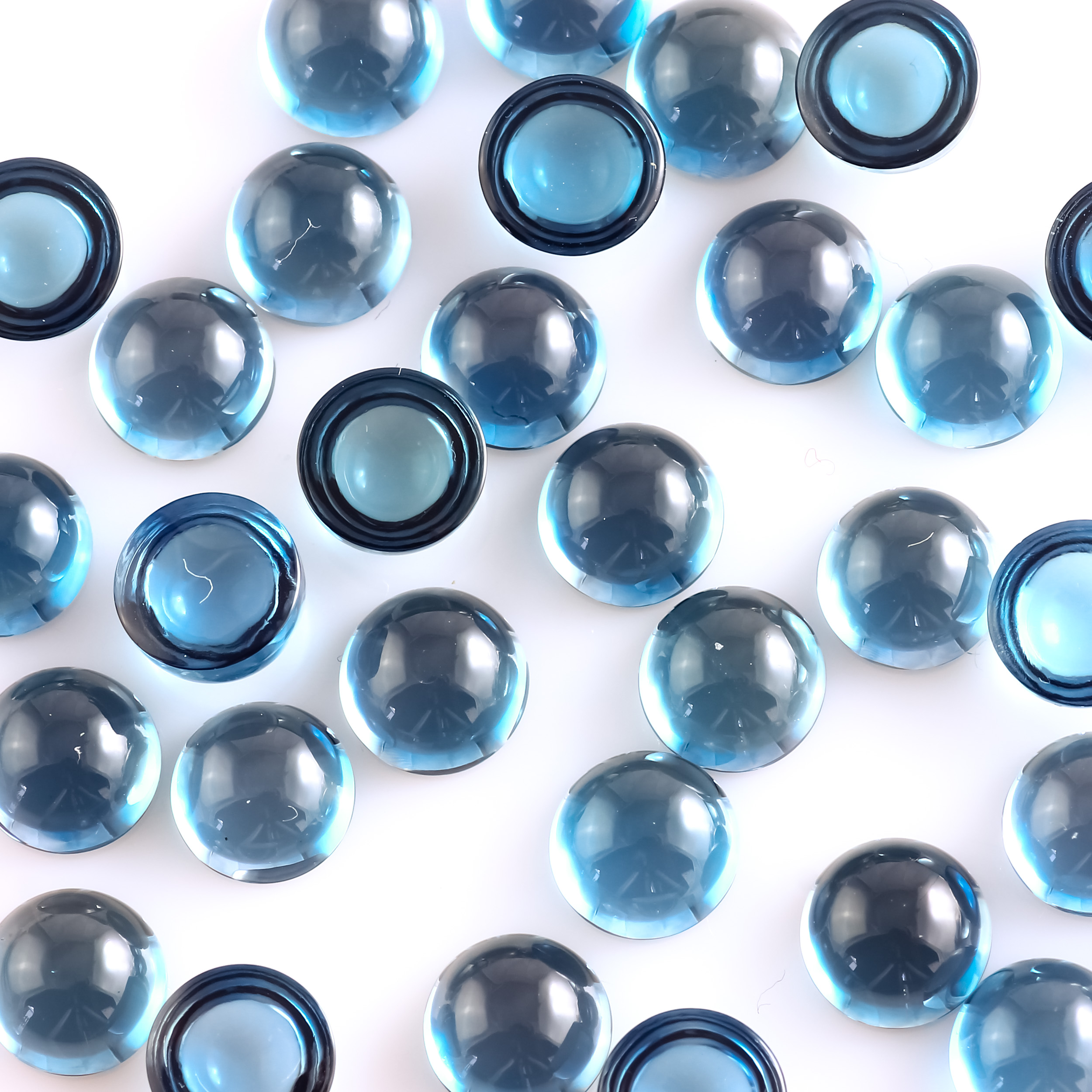 Joopy Gems London Blue Topaz 6mm Round Cabochon