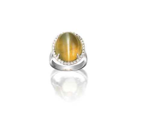 Bonhams Cats Eye Chrysoberyl And Diamond Ring, $300000 HKD