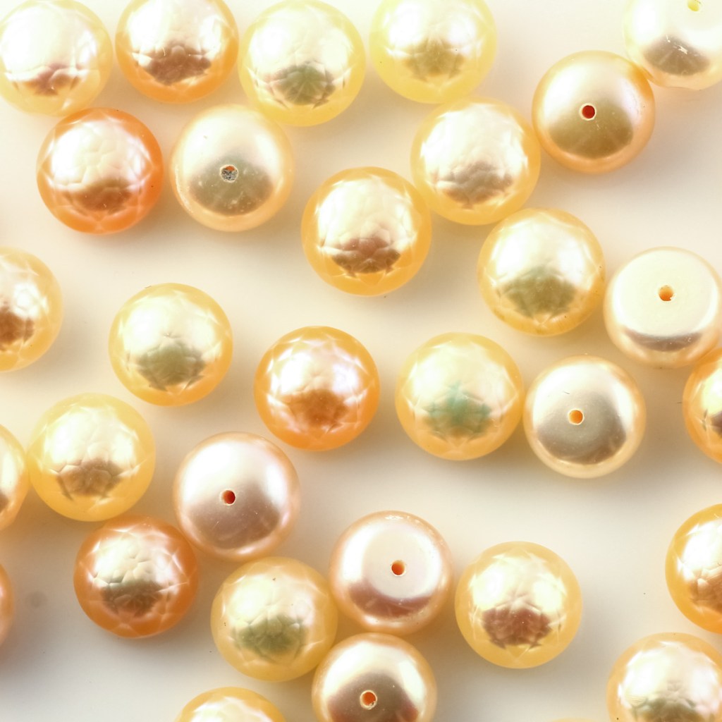 Rose Cut Pink Cultured Freshwater Pearls 7.5-8mm