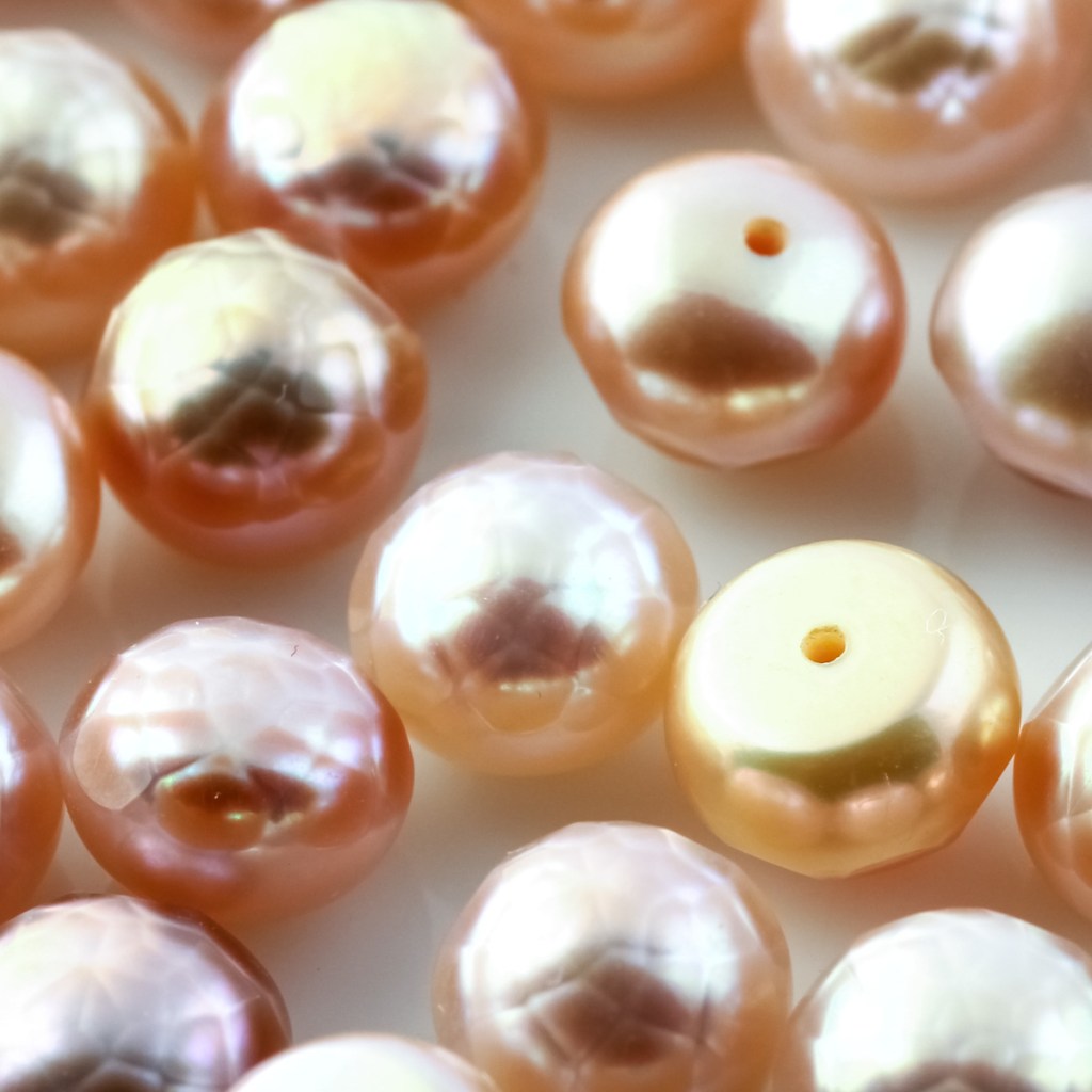 Rose Cut Purple Cultured Freshwater Pearls 7.5-8mm